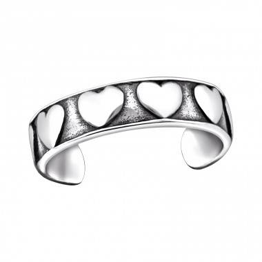 Heart - 925 Sterling Silver Toe Rings A4S29406