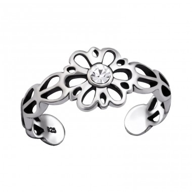 Flower - 925 Sterling Silver Toe Rings A4S29413