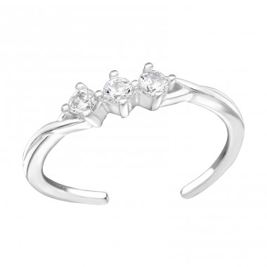 Sparkling - 925 Sterling Silver Toe Rings A4S38442