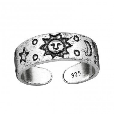 Sun, Moon&star - 925 Sterling Silver Toe Rings A4S38965