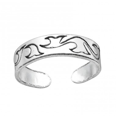 Wave - 925 Sterling Silver Toe Rings A4S38967