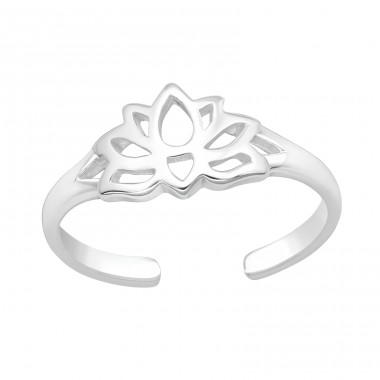 Lotusblume - Schmuck 925 Silber Zehenringe A4S40011