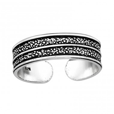 Grainy Texture oxydized - 925 Sterling Silver Toe Rings A4S41734