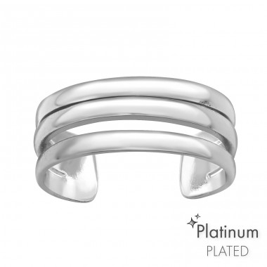 Triple platinum plated - 925 Sterling Silver Toe Rings A4S44127