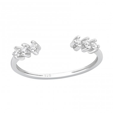 Sparkling with Zirconia - 925 Sterling Silver Toe Rings A4S47554