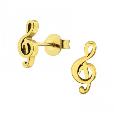 Music - 316L Surgical Grade Stainless Steel Steel Ear Studs A4S28571