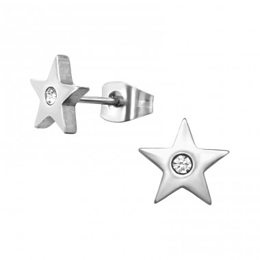 Star - 316L Surgical Grade Stainless Steel Steel Ear Studs A4S28776