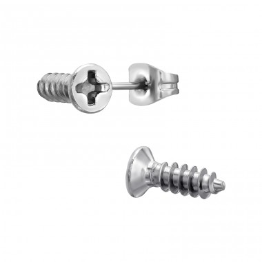 Screw - 316L Surgical Grade Stainless Steel Steel Ear Studs A4S28828