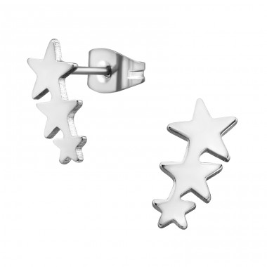 Stars - 316L Surgical Grade Stainless Steel Steel Ear Studs A4S28843