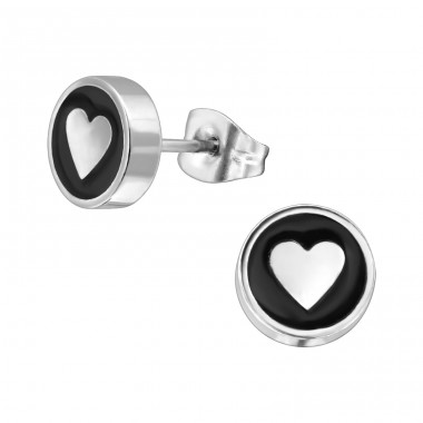 Heart - 316L Surgical Grade Stainless Steel Steel Ear Studs A4S28845