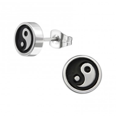 Yin Yang - Chirurgischer 316L-Edelstahl Stahl-Ohrstecker A4S28846