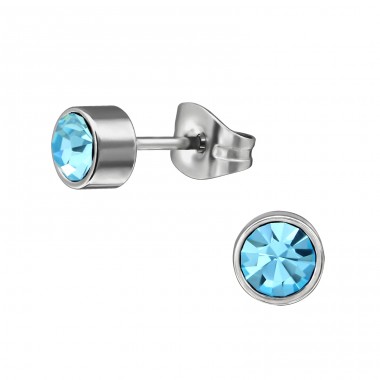 Round - 316L Surgical Grade Stainless Steel Steel Ear Studs A4S29106