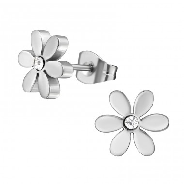 Flower - 316L Surgical Grade Stainless Steel Steel Ear Studs A4S29778