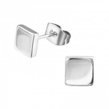 Square - 316L Surgical Grade Stainless Steel Steel Ear Studs A4S29824