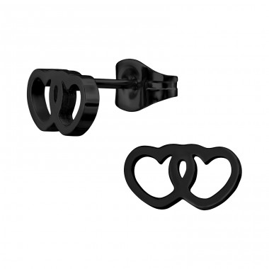 Double Heart - Ohrstecker aus chirurgischem Edelstahl A4S44829