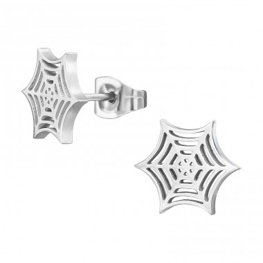 Spider Web studs - 316L Surgical Grade Stainless Steel Steel Ear Studs A4S45511