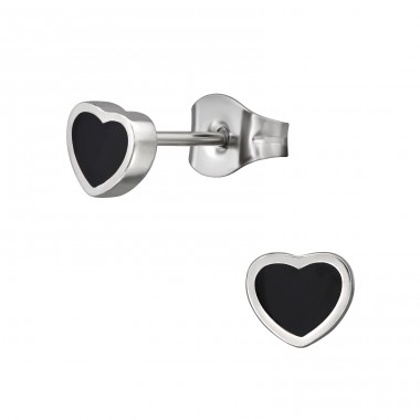 Heart - 316L Surgical Grade Stainless Steel Steel Ear Studs A4S45528