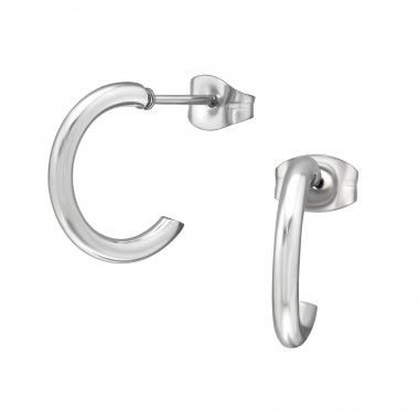 15mm Half Hoop stud - 316L Surgical Grade Stainless Steel Steel Ear Studs A4S45539