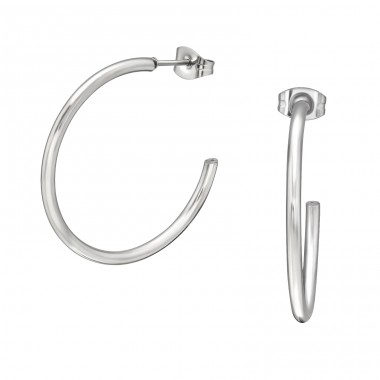 30mm Half Hoop stud - 316L Surgical Grade Stainless Steel Steel Ear Studs A4S45541