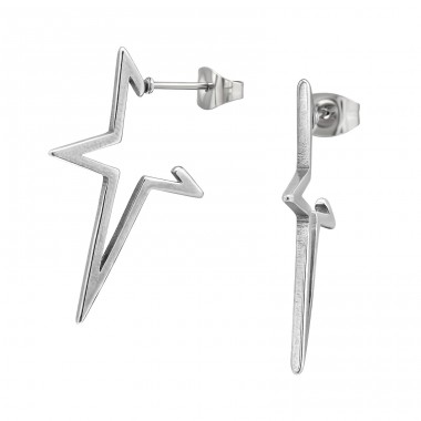 Spiky Star - 316L Surgical Grade Stainless Steel Steel Ear Studs A4S45556