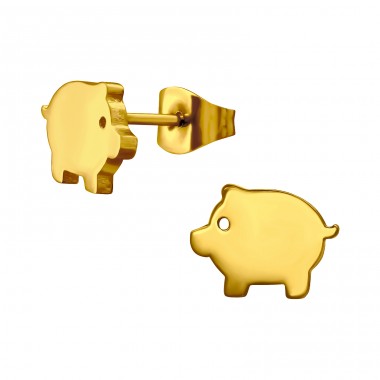 Golden Pig - 316L Surgical Grade Stainless Steel Steel Ear Studs A4S45930