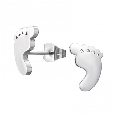 Foot - 316L Surgical Grade Stainless Steel Steel Ear Studs A4S45946