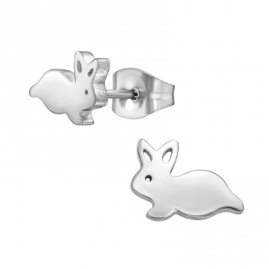 Rabbit - 316L Surgical Grade Stainless Steel Steel Ear Studs A4S46330