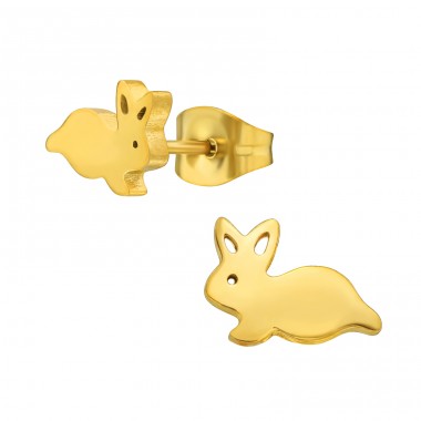 Rabbit - 316L Surgical Grade Stainless Steel Steel Ear Studs A4S46331