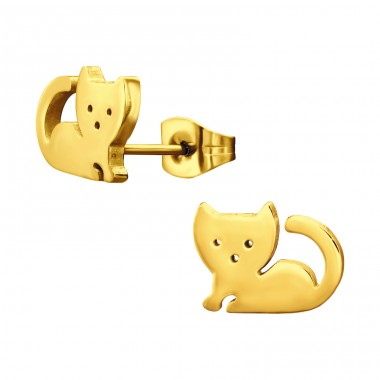 Katze – Ohrstecker aus chirurgischem Edelstahl A4S46335