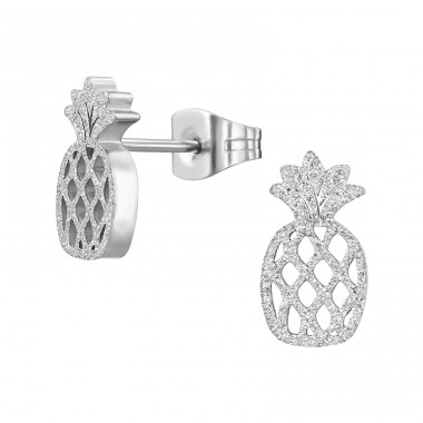 Pineapple - 316L Surgical Grade Stainless Steel Steel Ear Studs A4S46759