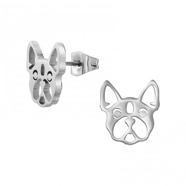 Dog - 316L Surgical Grade Stainless Steel Steel Ear Studs A4S47932