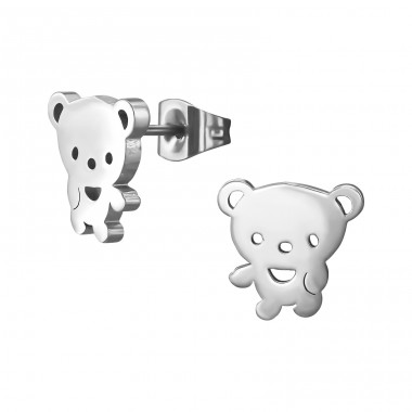 Bear - 316L Surgical Grade Stainless Steel Steel Ear Studs A4S47944