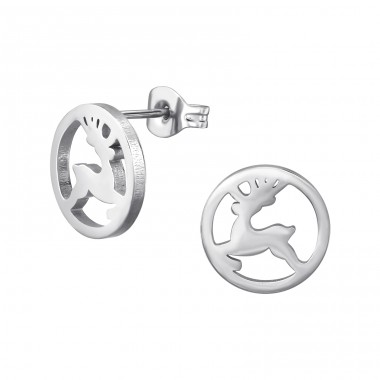 Deer - 316L Surgical Grade Stainless Steel Steel Ear Studs A4S48134