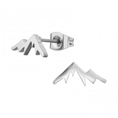 Mountain - 316L Surgical Grade Stainless Steel Steel Ear Studs A4S48158