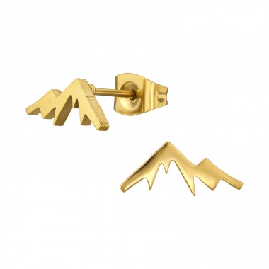 Golden Mountain - 316L Surgical Grade Stainless Steel Steel Ear Studs A4S48159