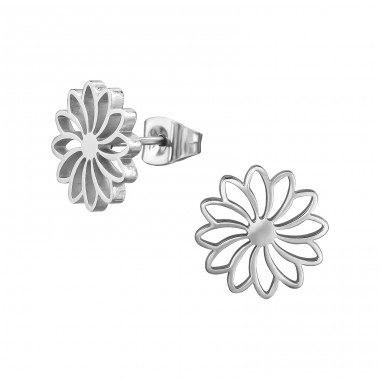 Flower - 316L Surgical Grade Stainless Steel Steel Ear Studs A4S48176