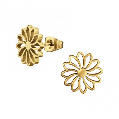 Flower - 316L Surgical Grade Stainless Steel Steel Ear Studs A4S48177