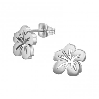 Flower - 316L Surgical Grade Stainless Steel Steel Ear Studs A4S48179