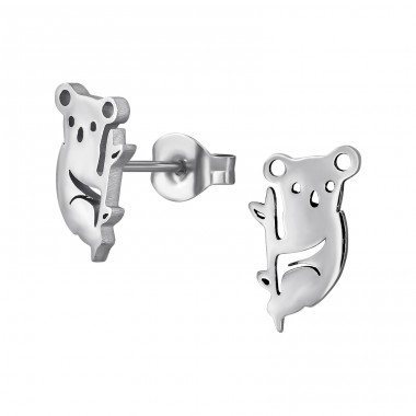 Koala - Chirurgischer 316L-Edelstahl Stahl-Ohrstecker A4S48266