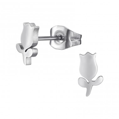 Tulip Flower - 316L Surgical Grade Stainless Steel Steel Ear Studs A4S48268