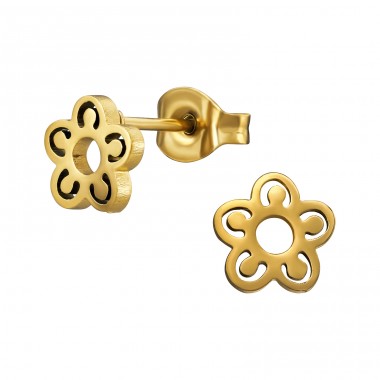 Blume - Chirurgischer 316L-Edelstahl Stahl-Ohrstecker A4S48271