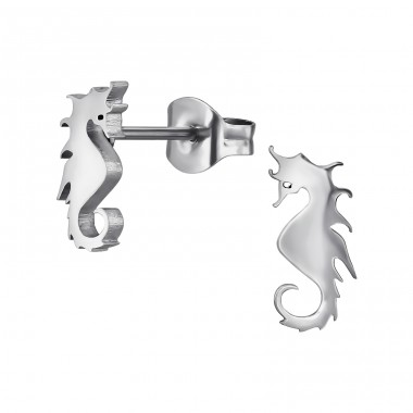 Seahorse - 316L Surgical Grade Stainless Steel Steel Ear Studs A4S48276