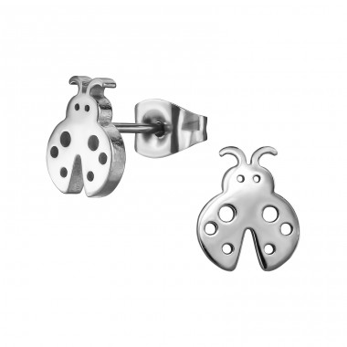 Ladybug - 316L Surgical Grade Stainless Steel Steel Ear Studs A4S48280