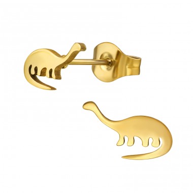 Golden Dinosaur - 316L Surgical Grade Stainless Steel Steel Ear Studs A4S48456