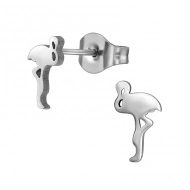 Flamingo - 316L Surgical Grade Stainless Steel Steel Ear Studs A4S48457