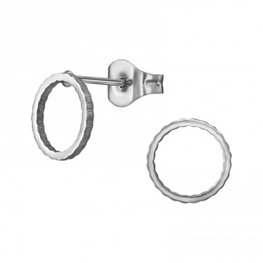 Circle - 316L Surgical Grade Stainless Steel Steel Ear Studs A4S48464