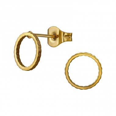 Goldene Kreis - Chirurgischer 316L-Edelstahl Stahl-Ohrstecker A4S48465