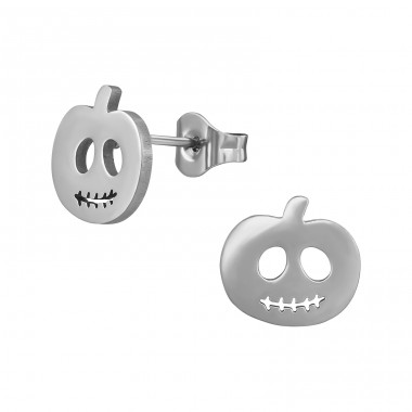 Pumpkin - 316L Surgical Grade Stainless Steel Steel Ear Studs A4S48472