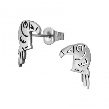 Toucan - 316L Surgical Grade Stainless Steel Steel Ear Studs A4S48830