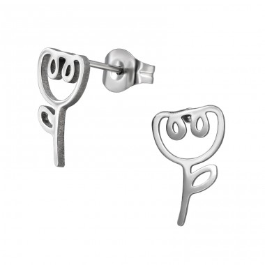 Tulip - 316L Surgical Grade Stainless Steel Steel Ear Studs A4S48836